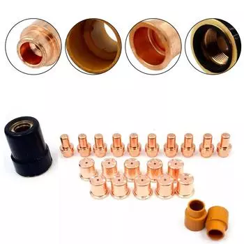 Комплект защитных электродов с плазменным наконечником и оптимальной производительностью для резака Eastwood VersaCut 40A Cutter CB50, коллекция из 23 предметов CHINA