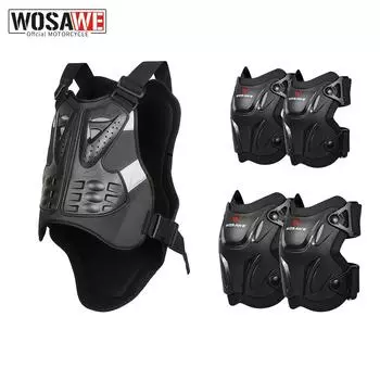 Комплект защиты для мотоцикла WOSAWE для взрослых DH Racing Броня Жилет Наколенники