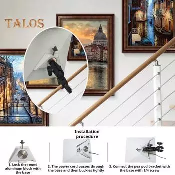 Комплект зажимов для крепления кронштейна спутникового Ethernet, высокая прочность, простая установка, комплект крепких зажимов для круглой трубки для Starlink Mini серебряный