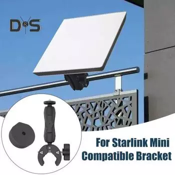 Комплект зажимов для крепления кронштейна спутникового Ethernet, высокая прочность, простая установка, комплект крепких зажимов для круглой трубки для Starlink Mini серебряный