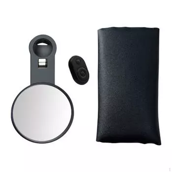 Комплект зажимов для зеркала для мобильного телефона с универсальными насадками Многоцелевой профессиональный с пультом дистанционного управления чёрный