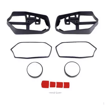 Комплект зеркал заднего вида для мотоцикла, выпуклый, простая установка, широкий угол, регулируемый для мотоцикла