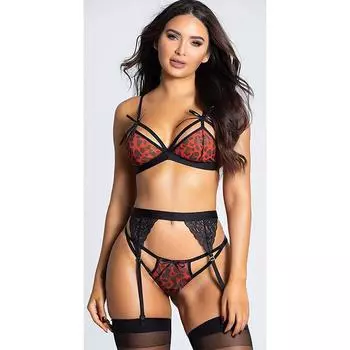 Комплект женских подтяжек с леопардовым принтом For Dreams