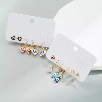 Комплект женских золотых серег дьявола с медным покрытием, персонализированные маленькие серьги-капли премиум-класса OneSize