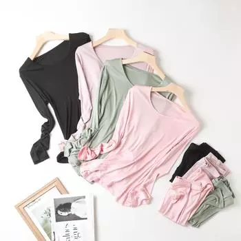 Комплект женского термобелья из шелка Mulberry от Yuyue - коллекция осень-зима L розовый