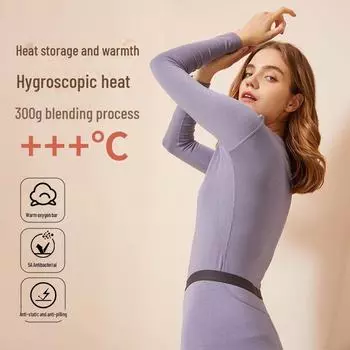 Комплект женского термобелья - согревающий осенний топ и брюки (1 комплект) L темно-серого