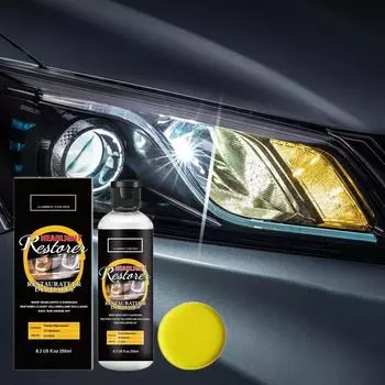 Комплект жидкости для полировки автомобильных фар, набор для удаления царапин с помощью полировки автомобиля, с губкой, подходит для царапин на автомобиле, 250 мл One Size белый
