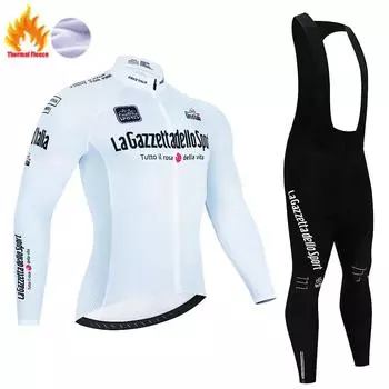 Комплект зимнего велосипедного трикотажа Tour De Giro D ITALIA, велосипедный костюм для гоночного велосипеда, одежда для велоспорта Mountian, Ropa Ciclismo, велосипед XS