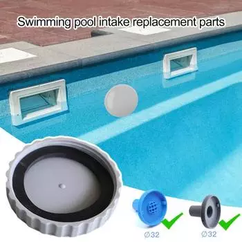 Комплект зимних заглушек для бассейна Bestway. Крышка-заглушка с уплотнительным кольцом. Заглушка для входного отверстия бассейна для защиты от замерзания надземного бассейна. серый