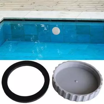 Комплект зимних заглушек для бассейна Bestway. Крышка-заглушка с уплотнительным кольцом. Заглушка для входного отверстия бассейна для защиты от замерзания надземного бассейна. серый