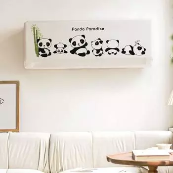 Комплекты чехлов для кондиционера Пылезащитный чехол Тканевый Подвесной Милый Мультяшный Всесторонний Подвесная Машина Нейтральный Чехол для кондиционера Новинка Gree All-inclusive dustproof-cute panda 1p 80*20*27cm