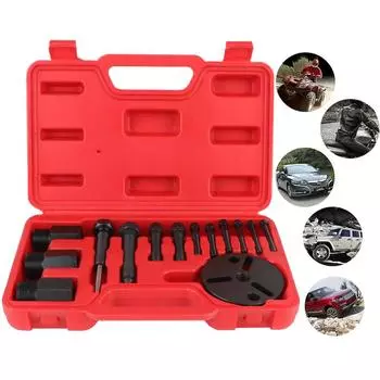 Комплекты для автомобильного кондиционирования воздуха для автомобилей FS6, C171, 6P и 148 Инструмент для снятия муфты компрессора 14 шт. Съемник для установки компрессора