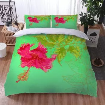 Комплекты для детей 3D Красочные цветы Пододеяльник Комплект постельного белья Queen Size Twin Комплект постельного белья Single King Мягкий полиэстеровый пододеяльник W90xL190cm