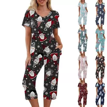 Комплекты из 2 предметов для женщин, летний топ с короткими рукавами и брюки с карманами, мягкие комплекты для тренировок L