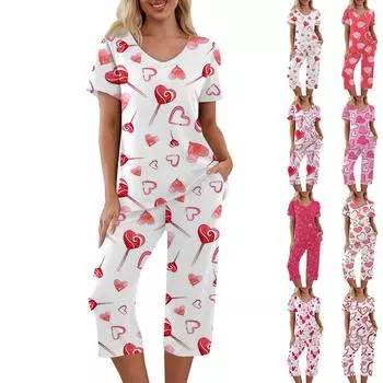 Комплекты из 2 предметов для женщин, летний топ с короткими рукавами и брюки с карманами, мягкие комплекты для тренировок M винный