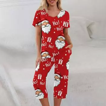 Комплекты из 2 предметов для женщин, летний топ с короткими рукавами и брюки с карманами, мягкие комплекты для тренировок S