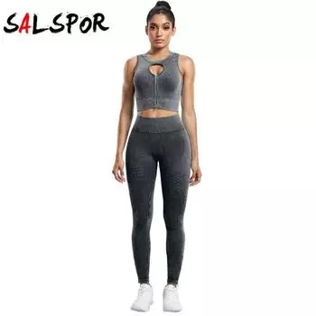 Комплекты из 2 предметов, женские наряды, сексуальный бюстгальтер, бесшовные леггинсы с высокой талией, спортивный костюм для тренировок в тренажерном зале для женщин, спортивный костюм