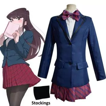 комплекты из 5 шт., аниме «Коми не может общаться» Shouko Komi, костюм для косплея, школьная форма для девочек, коми сан ва Comyushou, костюмы desu, парик S