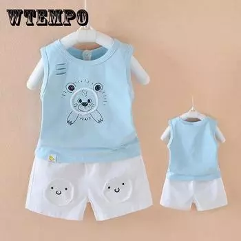 Комплекты одежды для маленьких мальчиков, модная летняя футболка, детская одежда для девочек с героями мультфильмов, костюмы, шорты, костюм для ребенка, детский спортивный костюм 120 зелёный