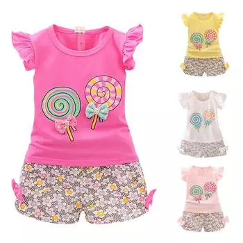 Комплекты одежды из двух предметов для девочек, летний жилет, одежда без рукавов для девочек, костюм, наряды 70/S