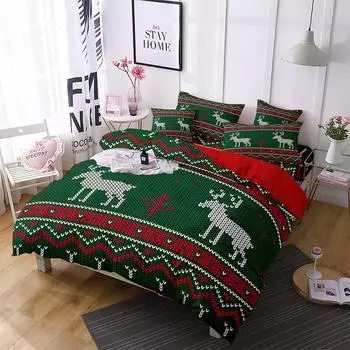 Комплекты постельного белья 3D Christmas Series Комплект пододеяльников с наволочками Twin Full Queen King Постельное белье Постельное белье AU Single 140x210cm