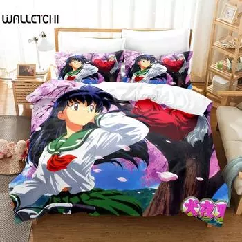 Комплекты постельного белья Lnuyasha 3D, пододеяльник с наволочкой, двуспальная кровать, двуспальная кровать, постельное белье 70x133cm 2pcs