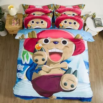 Комплекты постельного белья Мультяшный Чоппер Одеяло Покрывало Пододеяльник Наволочка Наборы из 2-3 предметов Размер для взрослых и детей 135x200(2pcs)