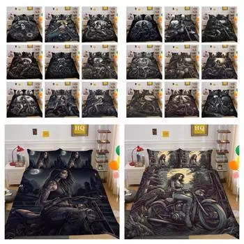 Комплекты постельного белья с 3D-принтом красоты, комплекты постельного белья, женский пододеяльник, двойная наволочка размера Queen, высококачественные покрывала UK Single 135x200cm