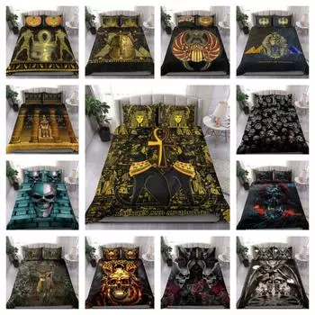 Комплекты постельного белья с 3D черепом, пододеяльник, комплект постельного белья, мягкий декор для спальни Single 135x200cm