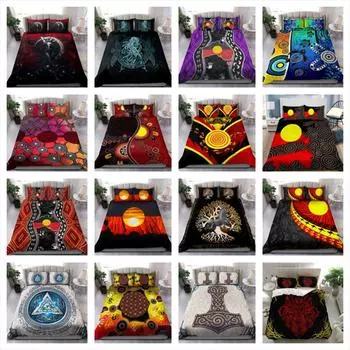 Комплекты постельного белья с 3D-печатью в виде флага и точечного рисунка, пододеяльники с различными узорами Single 135x200cm