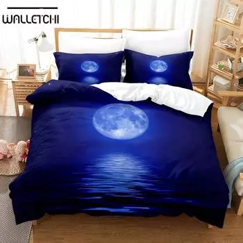 Комплекты постельного белья с 3D-артом, пододеяльник с наволочкой, двуспальная кровать, двуспальная кровать, постельное белье EU single(135x200cm)