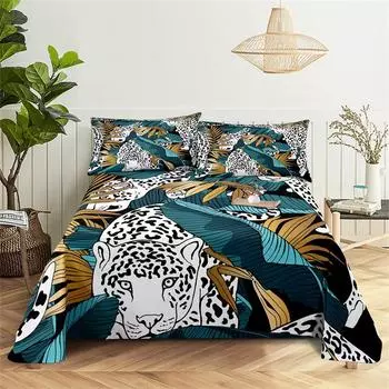 Комплекты постельного белья Тропические растения Простыня Модный дизайн Королевский размер Плоская простыня Мальчики Девочки Комплект простыней Простыни и наволочки 150X230cm(2Pcs)