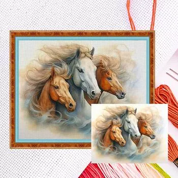 Комплекты стикеров-Kreuzstichset aus ko-Baumwolle 11 CT Zhlmuster mit Tiermo 1