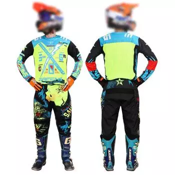 Комплекты трикотажа и брюк для мотокросса, гоночный костюм, комплект гонщика, комплект внедорожного MX Enduro MOTO, мужские комплекты, женские комплекты для горных мотоциклов для скоростного спуска L-34