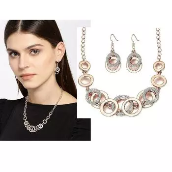 Комплекты украшений для женщин, ожерелье с кристаллами, комплект украшений с серьгами для девочек/женщин