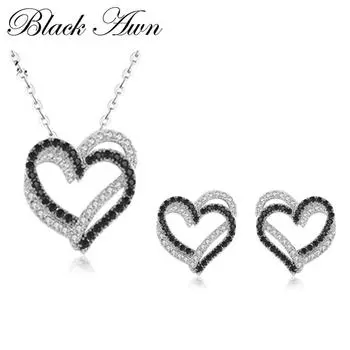 Комплекты ювелирных украшений Black Awn Ювелирные изделия, бижутерия и серьги-кольца Black Heart Jewelry