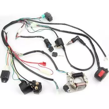 Комплекты жгутов проводов Cdi 50/70/90/110Cc в сборе, электрический четырехцилиндровый охладитель для квадроциклов чёрный