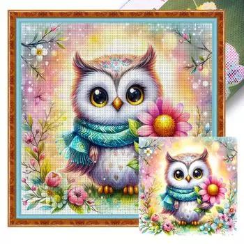 Комплект наклеек из комплекта ko-Baumwolle 18 карат Eulen-Kreuzstich-Set A 1