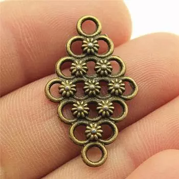 Компоненты цветочного разъема, сумка, подвесной подарок для изготовления ювелирных изделий A01-5pcs-29x17mm