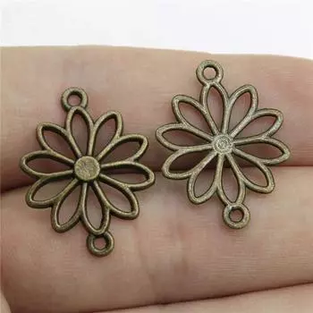 Компоненты соединителя цветочной доски Подвеска Ювелирные изделия своими руками Подвески A08-10pcs-14x20mm