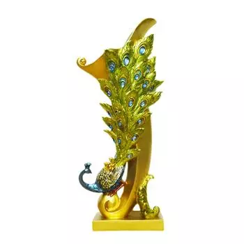 Композиция из смолы Ваза Павлин Сухое искусство Офис Ремесло Декор Цветок Цветок