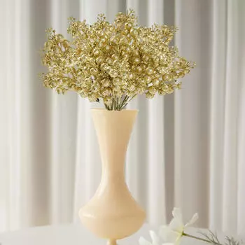 Композиция из веток ягод для украшения рождественской елки и вечеринки Gold