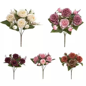 Композиция своими руками Искусственные цветы Искусственная роза Цветочный декор для дома