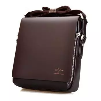 Композитная кожаная сумка, мужские дорожные сумки, повседневный мужской портфель через плечо для делового мужчины None коричневый