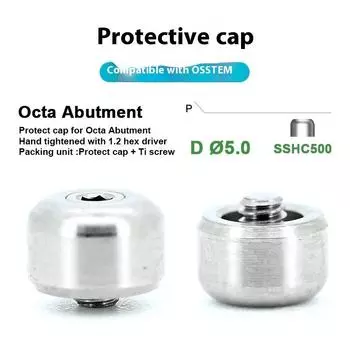 Композитная защитная крышка из титанового сплава, винт для замены зубного имплантата, подходит для Osstem