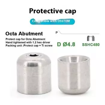 Композитная защитная крышка из титанового сплава, винт для замены зубного имплантата, подходит для Osstem