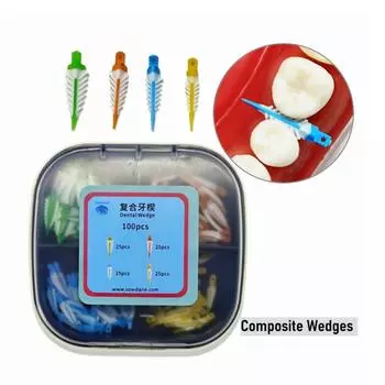 Дентальные композитные клинья Межзубные адаптивные клинья Стоматология Клинья Терапия зазоров между зубами Аксессуары Материалы 1 case yellow