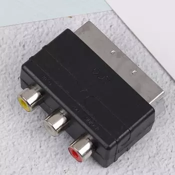 Композитный RCA SVHS AV ТВ аудио конвертер Rgb Scart To 3 RCA S-Video адаптер