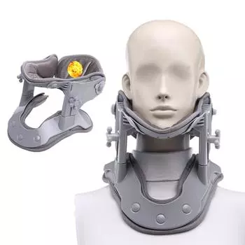 Компресс для вытяжения шеи с подогревом, регулируемый воротник, облегчение боли в поясничном отделе позвоночника, уход за шеей, корректор осанки, поддержка бандажа