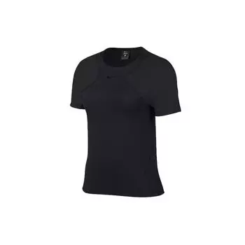 Компрессионная футболка с короткими рукавами Nike Pro Hypercool Sports Training, женские топы, черные AQ0018-010 L